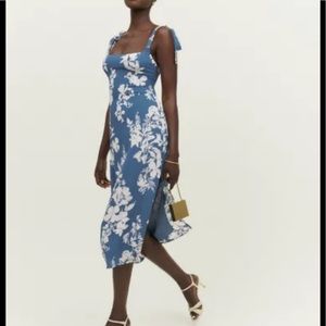 Reformation Besse Dress  Color: Cyanotype